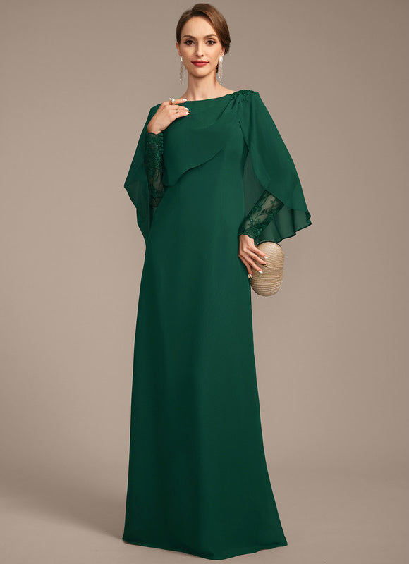 Robe Élégante À Manches Cape Verte - gallery 3