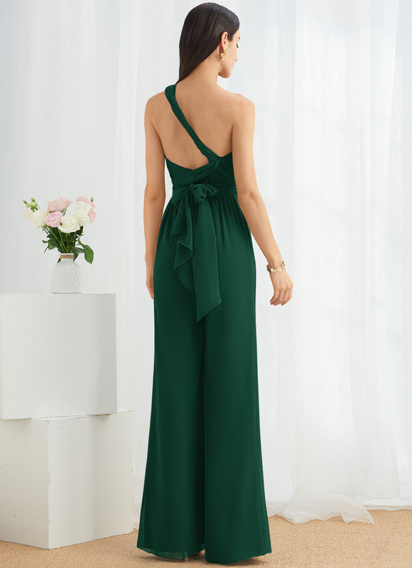 Robe Longue Vert Émeraude À Col Bénitier - gallery 2