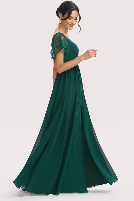 Robe Élégante Verte À Dentelle - gallery 1