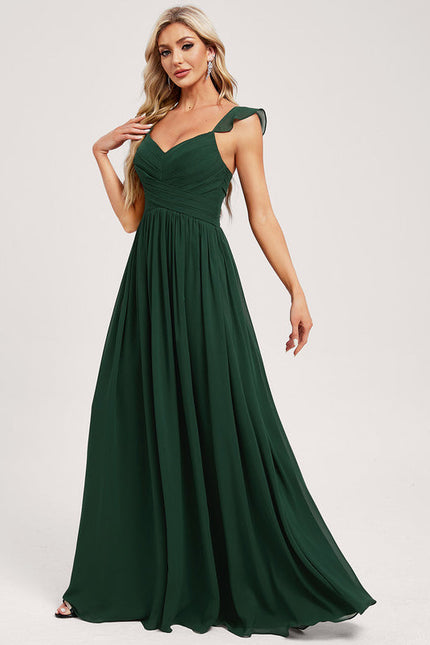Robe Demoiselle D'Honneur Volants Verts - gallery 1