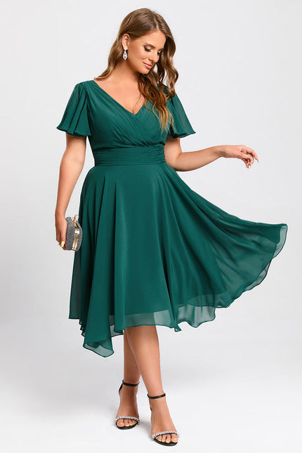 Robe Longue Vert D'Eau Dentelle - gallery 6