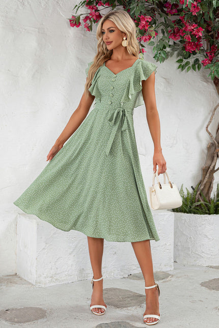 Robe Verte Volant