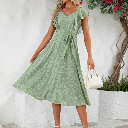 Robe Verte Volant