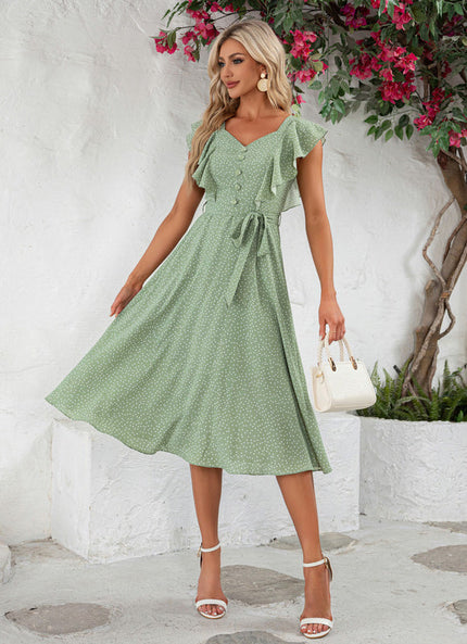 Robe Verte Volant