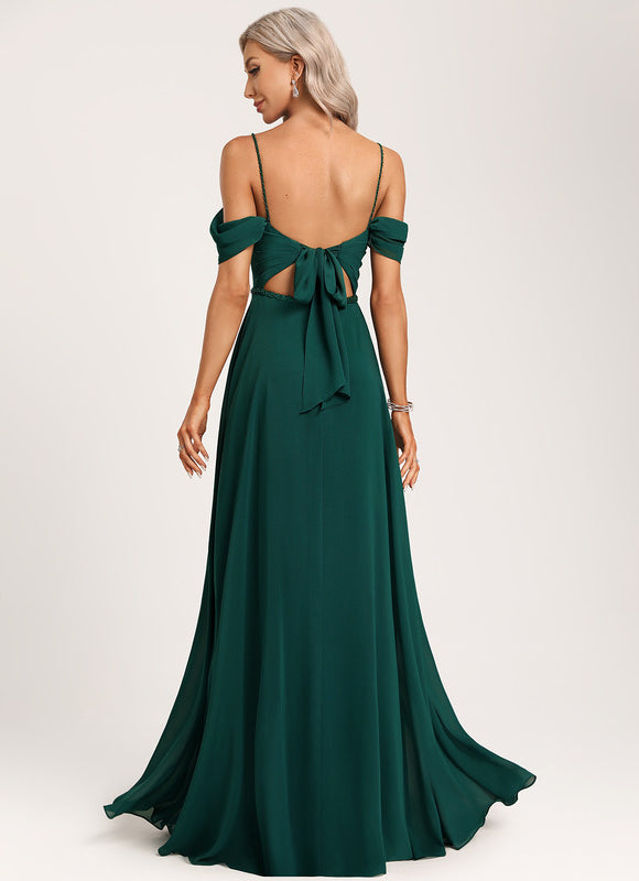 Robe Élégante Décolleté Épaule Ouverte - gallery 1
