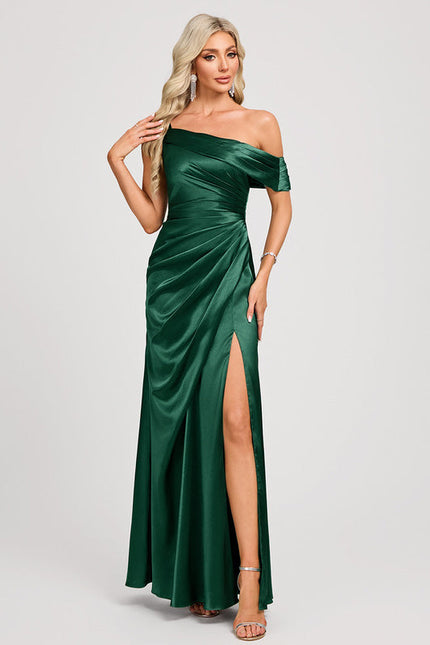 Robe Longue Asymétrique Verte - gallery 3