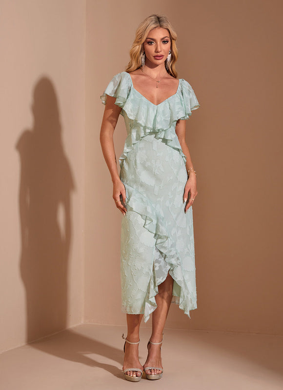 Robe Fluide À Volants Délicats - gallery 3