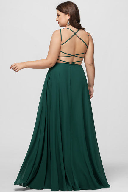 Robe Élégante Verte À Fente - gallery 9
