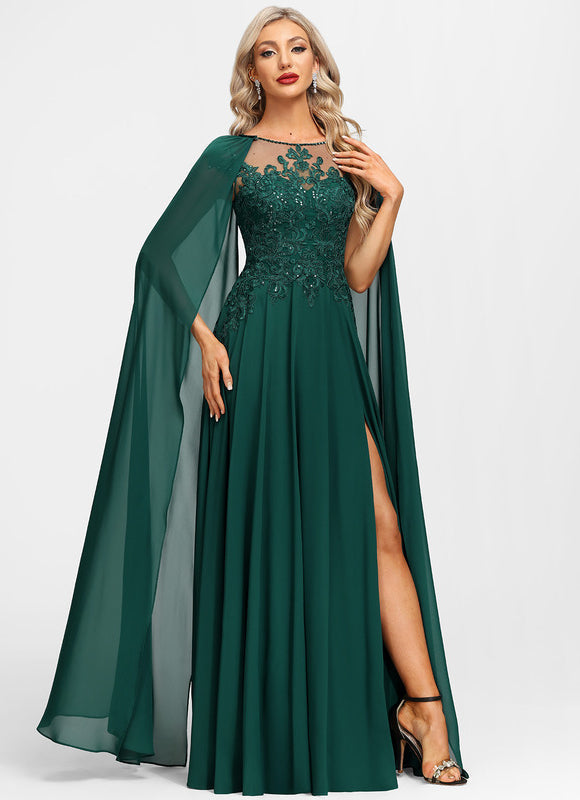 Robe De Soirée Vert Foncé - gallery 3