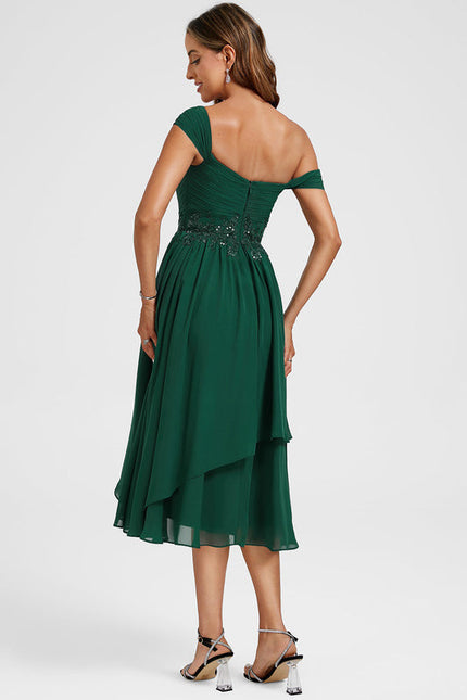Robe De Cocktail Vert Sauge - gallery 6