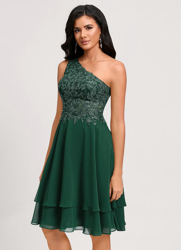 Robe Longue Verte À Volants - gallery 4